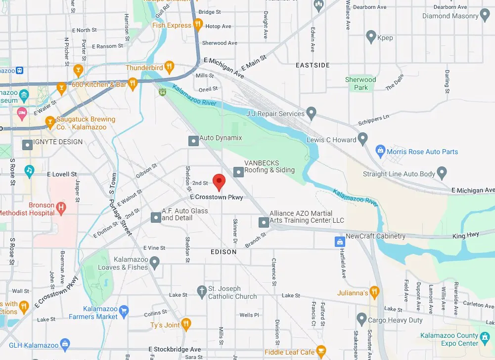 Map of 514 Mills St, Kalamazoo, MI 49001